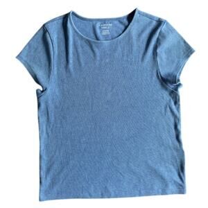 NWT American Eagle Blue Ribbed Short Sleeve Shirt Sz XL